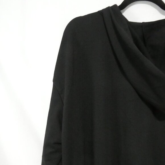 SHEIN - Curve | 2XL | Contrast Gold Sequin Drop Shoulder Drawstring Black Hoodie - Picture 11 of 16